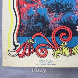 Vintage 70's Black Light Poster Desert Blossom Original 26 x 40 psychedelic