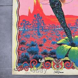 Vintage 70's Black Light Poster Desert Blossom Original 26 x 40 psychedelic