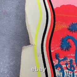 Vintage 70's Black Light Poster Desert Blossom Original 26 x 40 psychedelic