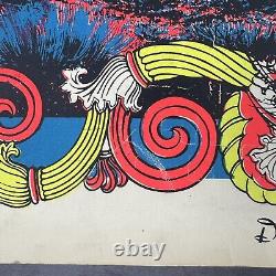 Vintage 70's Black Light Poster Desert Blossom Original 26 x 40 psychedelic
