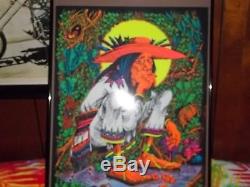 Vintage 70's SAN MEZCALITO Black Light POSTER Rick Griffin