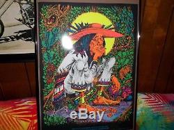 Vintage 70's SAN MEZCALITO Black Light POSTER Rick Griffin