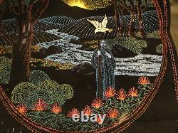 Vintage 70s RETURN Black light Poster velvet LOOK