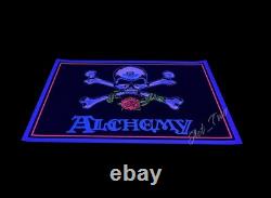Vintage 90's Alchemy Skull Bones Roses 35x23 Blacklight 1994 Poster Original