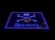 Vintage 90's Alchemy Skull Bones Roses 35x23 Blacklight 1994 Poster Original