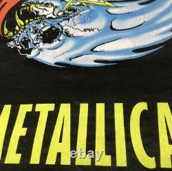 Vintage 90's Metallica Ying Yang Heavy Metal Blacklight 34.5x22 Poster 1997