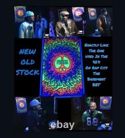 Vintage 90's Psychedelic Peace 23x35 Blacklight Poster Rap City Basement NEW