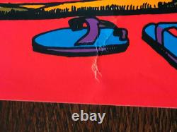 Vintage AND GOD SAID UNTO MOSES, I AM THAT I AM Blacklight Poster 1971 Third Eye