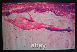 Vintage APHRODITE blacklight poster woman sun beach Funky Features 1970 NOS