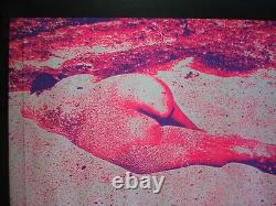 Vintage APHRODITE blacklight poster woman sun beach Funky Features 1970 NOS