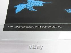 Vintage ATTILAS MATE Blacklight Poster 1969 Houston Blacklight Inc Rare Find NOS