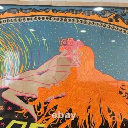 Vintage Age of Aquarius Blacklight Poster 1970s Psychedelic HIP Products