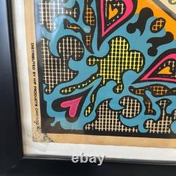 Vintage Age of Aquarius Blacklight Poster 1970s Psychedelic HIP Products