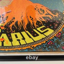 Vintage Age of Aquarius Blacklight Poster 1970s Psychedelic HIP Products