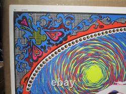 Vintage Age of Aquarius black light Poster 1970 19449