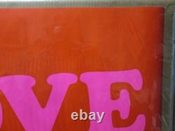 Vintage All you need is LOVE black light Poster 1970's 19621