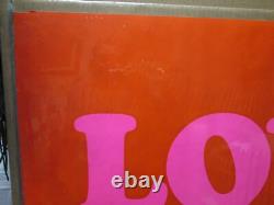 Vintage All you need is LOVE black light Poster 1970's 19621