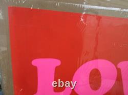 Vintage All you need is LOVE black light Poster 1970's 19673
