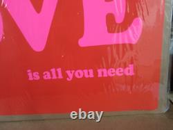 Vintage All you need is LOVE black light Poster 1970's 19673