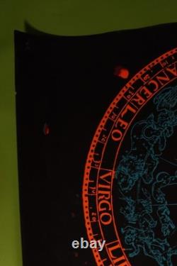 Vintage Artko Studios 1972 Zodiac Blacklight Poster