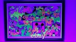 Vintage Black Light Disney Wally Wood Art Orgy Sex Drugs Psychedelic Poster