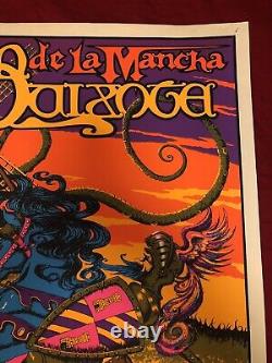 Vintage Black Light Don Quixote Poster 35x23