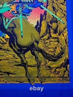 Vintage Black Light Poster 1970 St. George and the dragon