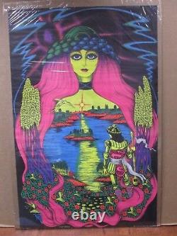 Vintage Black Light Poster 1971 Virgin Waters Inv#G856