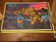 Vintage Black Light Poster Butterfly Jaguar Cat Wildlife Art Usa Psychedelic 70s