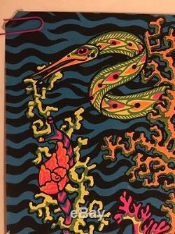 Vintage Black Light Poster Coral Reef Orlando Macbeth Third Eye Inc. Psychedelic