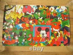 Vintage Black Light Poster Disney Orgy Wally Wood 1967 Sex Vgc