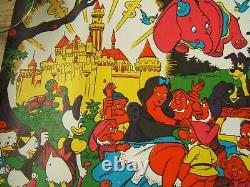 Vintage Black Light Poster Disney Orgy Wally Wood 1967 Sex Vgc