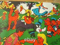 Vintage Black Light Poster Disney Orgy Wally Wood 1967 Sex Vgc