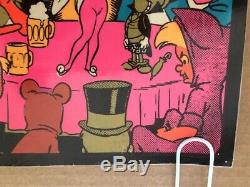 Vintage Black Light Poster Disney Pin-up Wally Wood Orgy Sex Drugs Original Mail