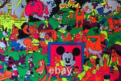 Vintage Black Light Poster Disney Pin-up Wally Wood Orgy Sex Drugs Psychedelic