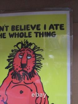 Vintage Black Light Poster I can't believe I Ate The Whole Thing 1970s Inv#G7478