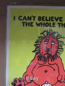 Vintage Black Light Poster I can't believe I Ate The Whole Thing 1970s Inv#G7478