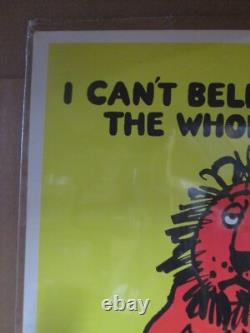 Vintage Black Light Poster I can't believe I Ate The Whole Thing 1970s Inv#G7519