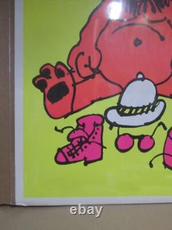 Vintage Black Light Poster I can't believe I Ate The Whole Thing 1970s Inv#G7519