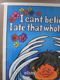 Vintage Black Light Poster I can't believe I Ate The Whole Thing 1972 Inv#G3650