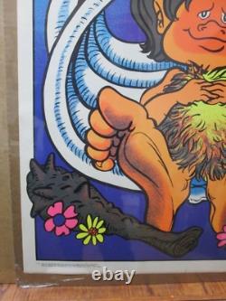 Vintage Black Light Poster I can't believe I Ate The Whole Thing 1972 Inv#G3650
