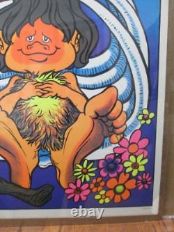Vintage Black Light Poster I can't believe I Ate The Whole Thing 1972 Inv#G3650