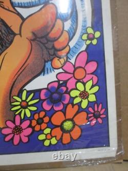 Vintage Black Light Poster I can't believe I Ate The Whole Thing 1972 Inv#G7553