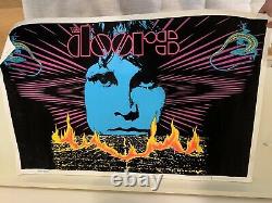 Vintage Black Light Poster Jim Morrison The Doors 1994 Scorpio Morrison Flame