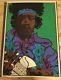 Vintage Black Light Poster Jimi Hendrix Caricature Pin-up 1970's Psychedelic