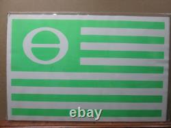 Vintage Black Light Poster LOVE PEACE ECOLOGY FLAG 1970's Inv#G2156