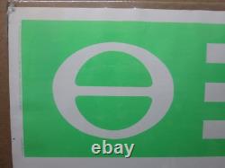 Vintage Black Light Poster LOVE PEACE ECOLOGY FLAG 1970's Inv#G2156