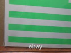 Vintage Black Light Poster LOVE PEACE ECOLOGY FLAG 1970's Inv#G2156