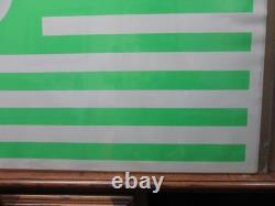 Vintage Black Light Poster LOVE PEACE ECOLOGY FLAG 1970's Inv#G2156