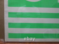 Vintage Black Light Poster LOVE PEACE ECOLOGY FLAG 1970's Inv#G2184